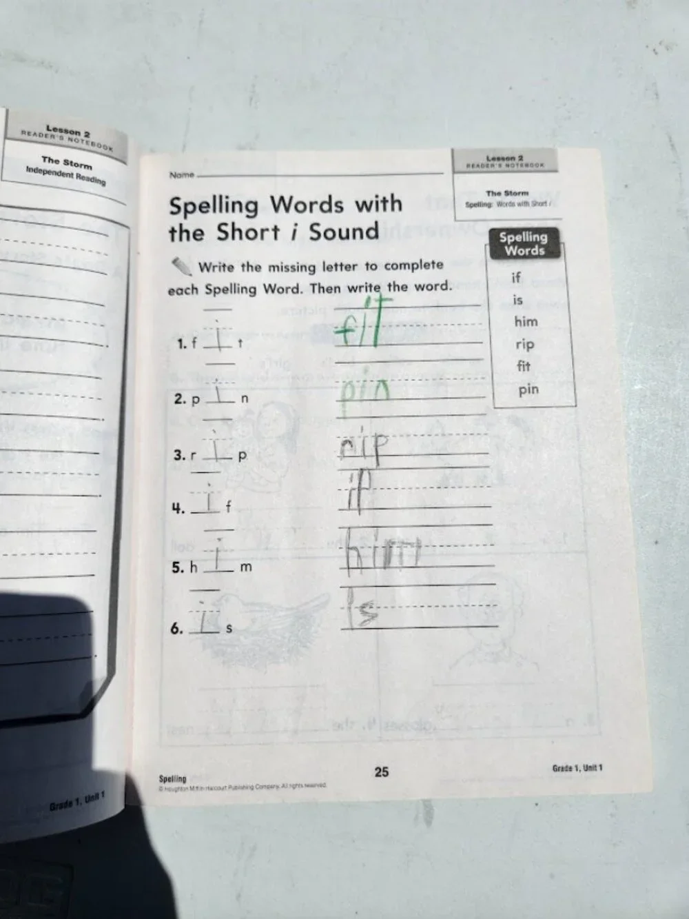 Journeys Reader's Notebook Volume 1 Grade 1 1st Grade Workbook Literature Readin